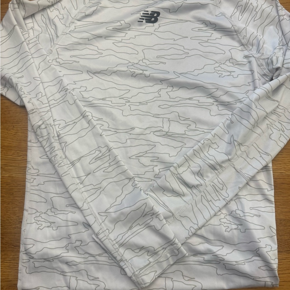 New Balance Gray Camouflage Long Sleeve Shirt